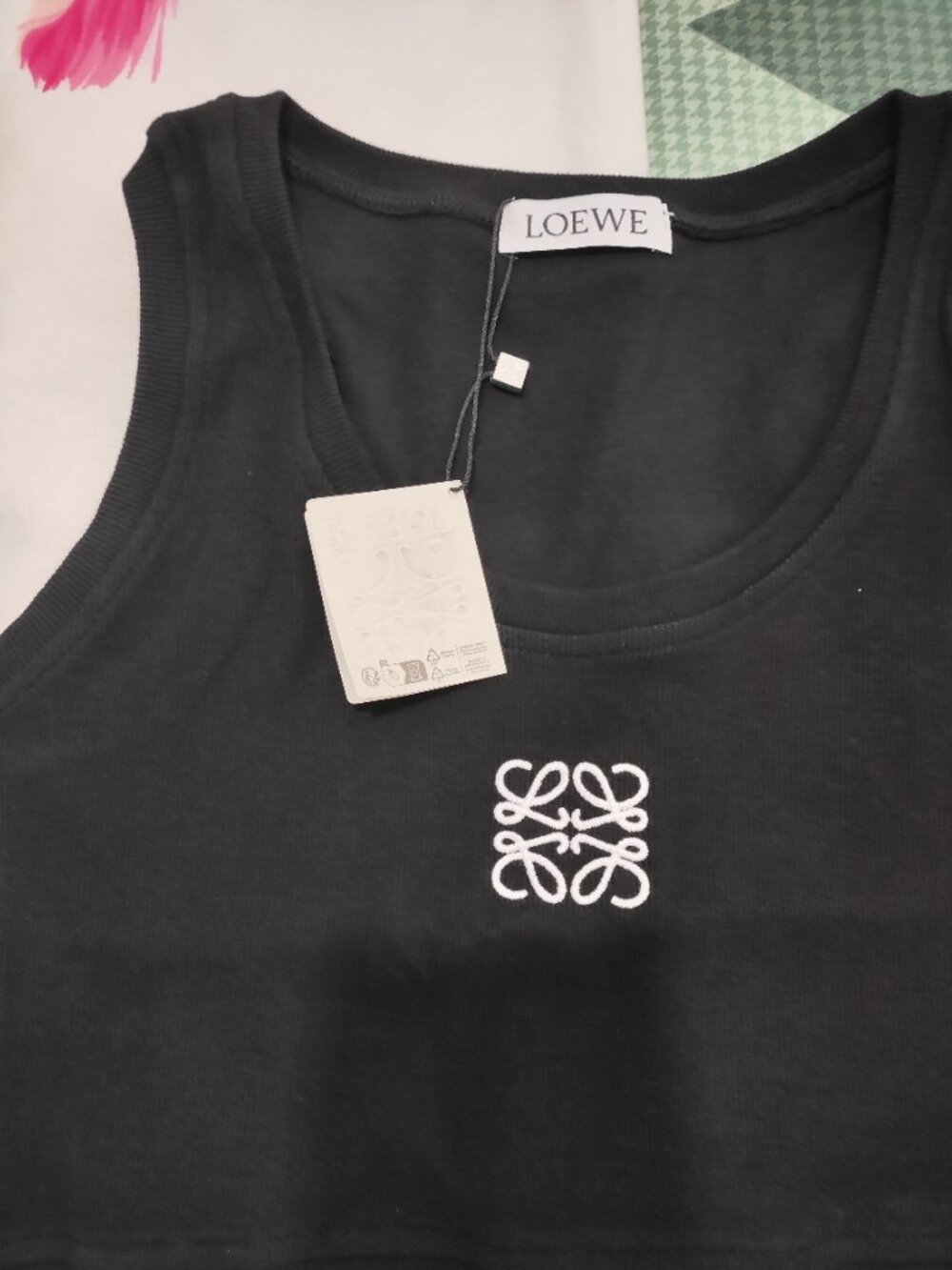 Loewe Embroidered Cropped Ribbed Tank Top - Picture 2 of 5